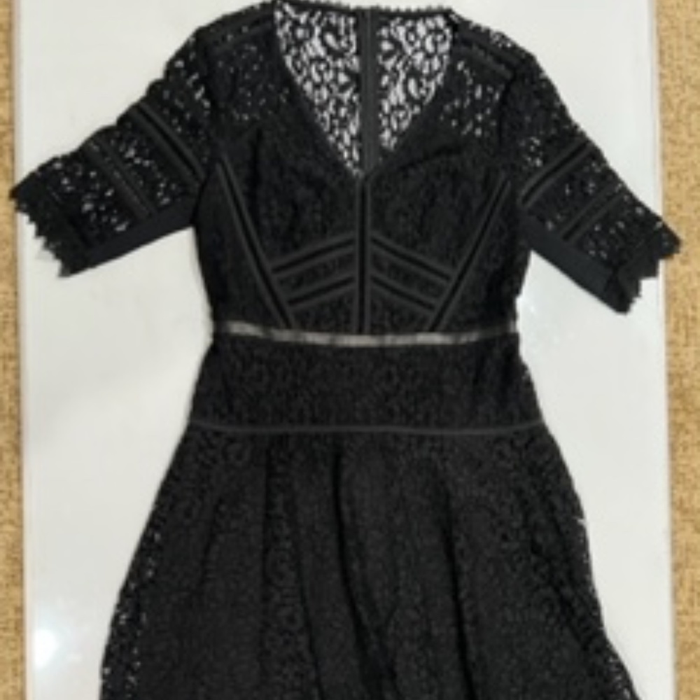 Rebecca Taylor Dress - Size 8 - Black Lace